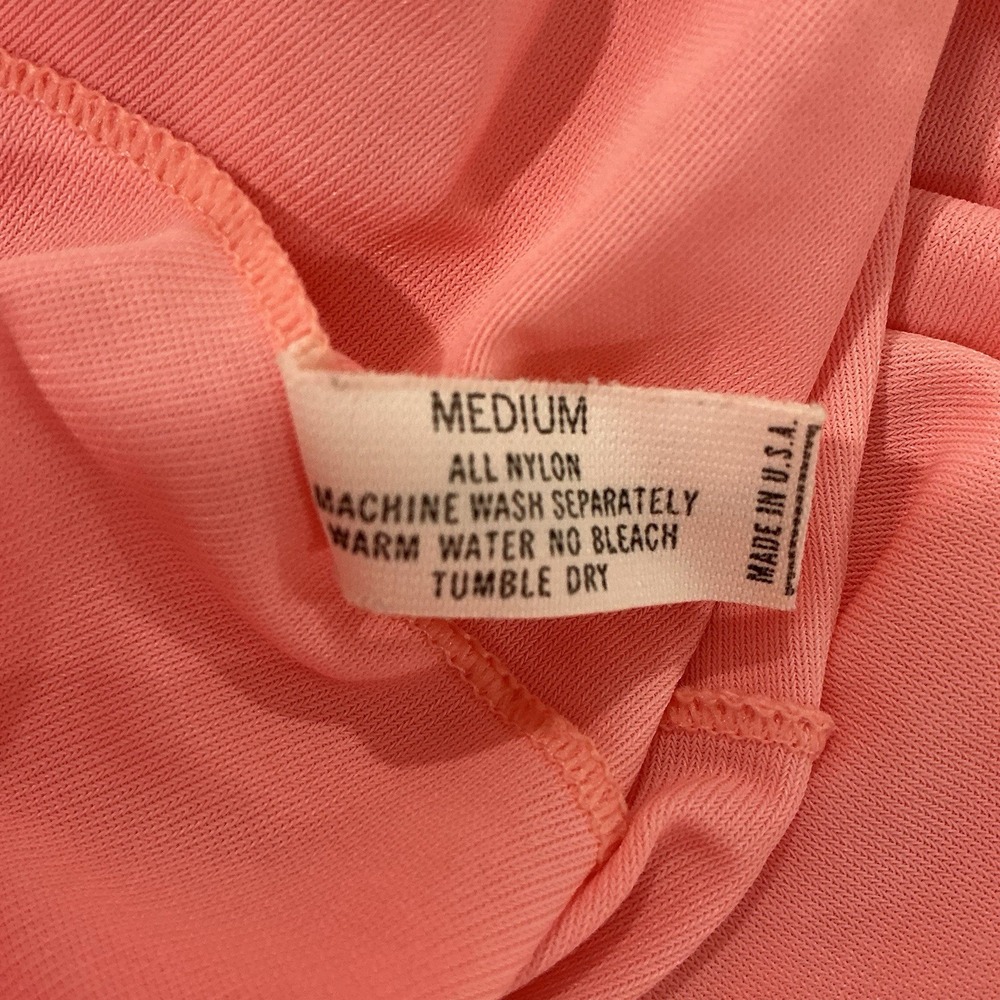 Vintage Shadowline Button-Front Full Length Robe Pink Lace Bodice & Trim Medium - Picture 10 of 16